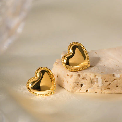 [Echo Fine]Ruth Heart Gold Earrings
