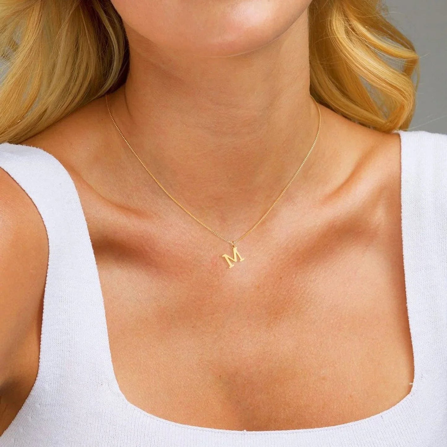 [Echo Fine]Therese Letter Initial Gold Necklace