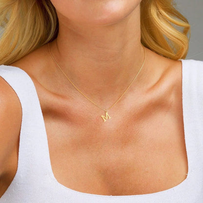 [Echo Fine]Therese Letter Initial Gold Necklace