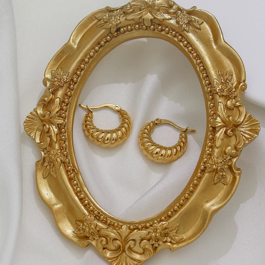 [Echo Fine]Croissant Hoop Earrings