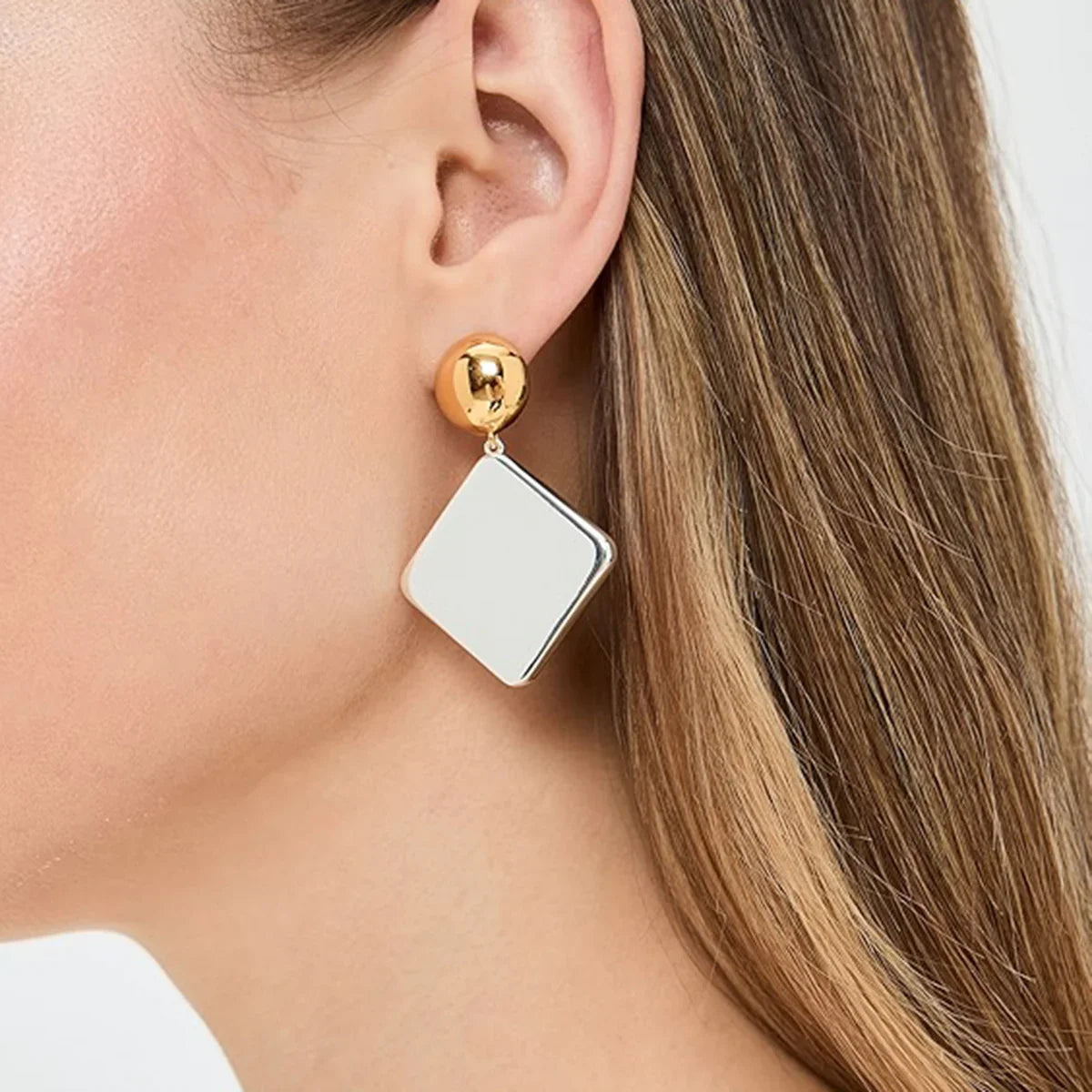 [Echo Fine]Kelly Geometric Drop Earrings