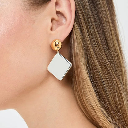 [Echo Fine]Kelly Geometric Drop Earrings