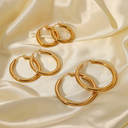 [Echo Fine]Wide Hoop Earrings