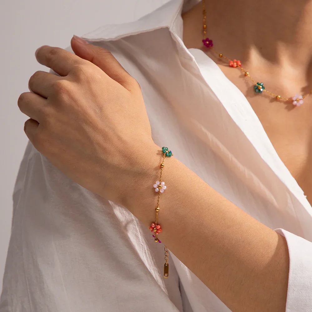 [Echo Fine]Azalea Floral Gold Bracelet