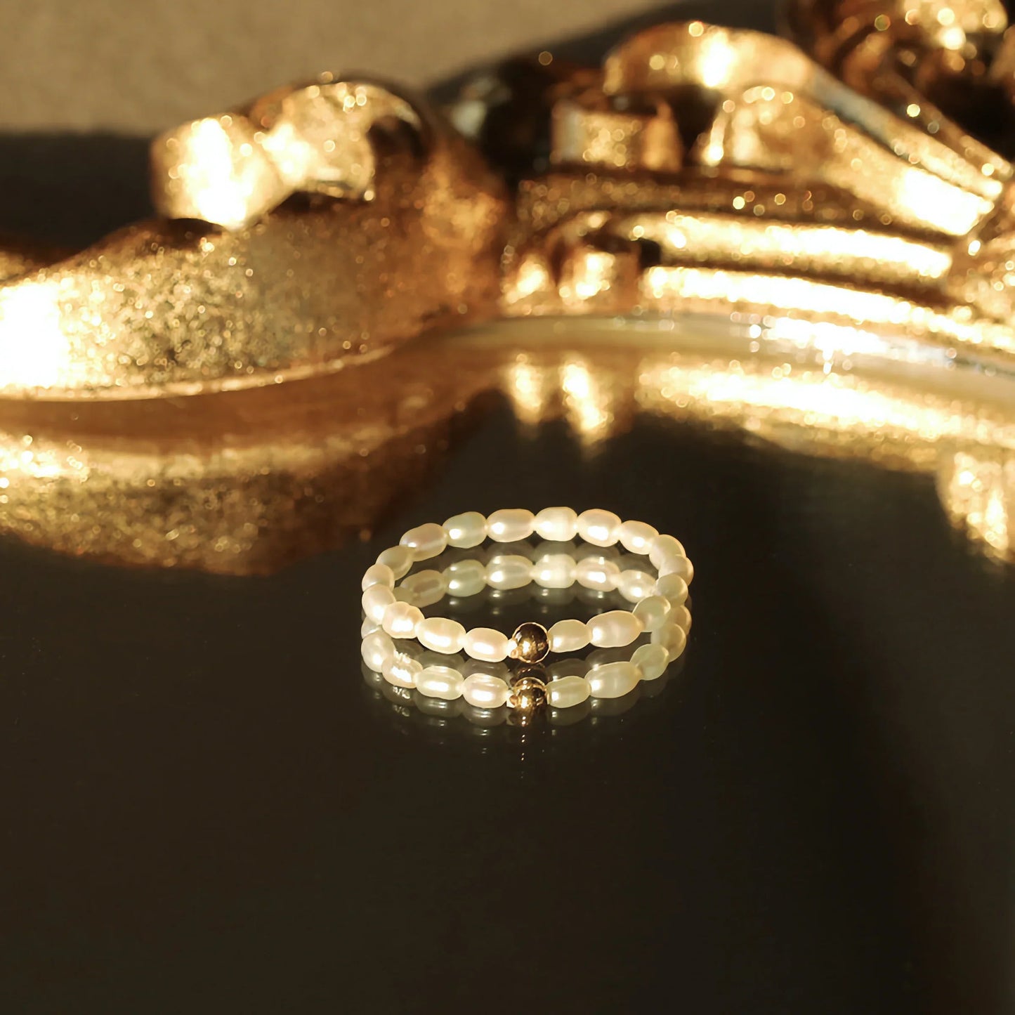 [Echo Fine]Aurora Pearl Band Ring