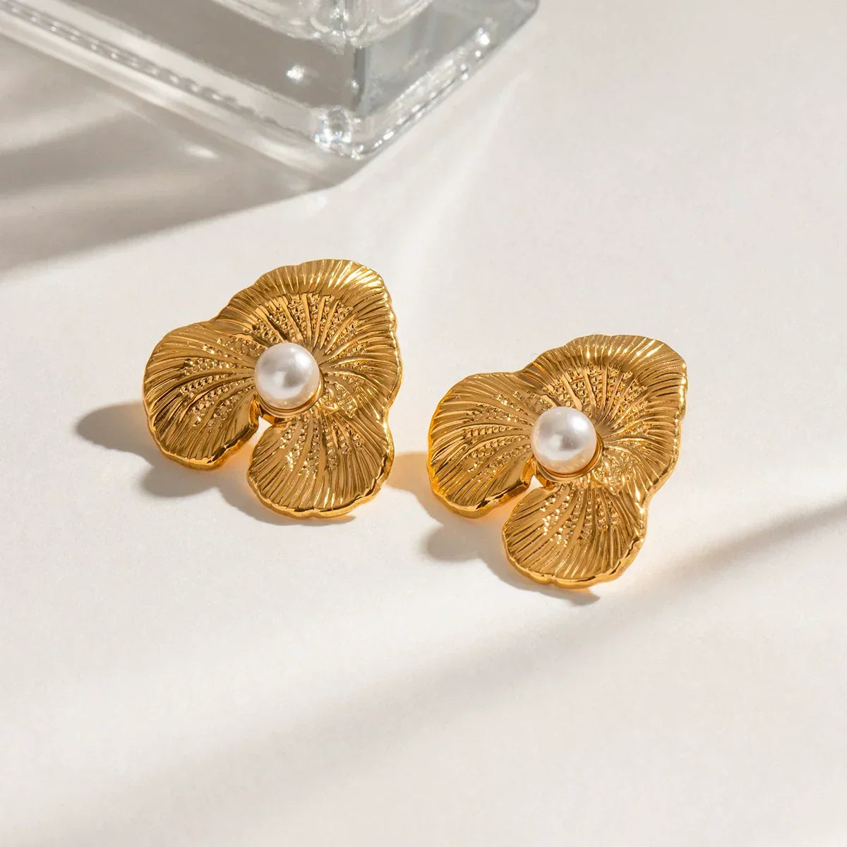[Echo Fine]Klara Floral Pearl Earrings