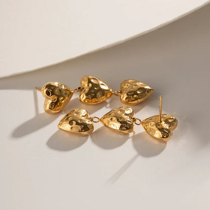 [Echo Fine]Heather Heart Gold Earrings