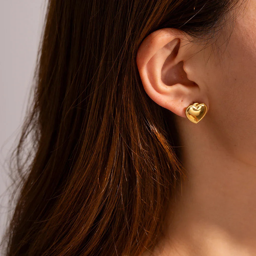 [Echo Fine]Ruth Heart Gold Earrings