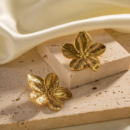 [Echo Fine]Allysa Flower Gold Earrings