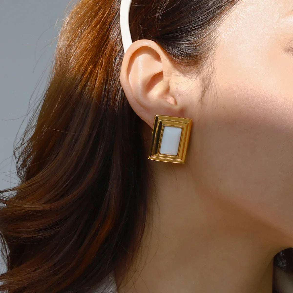 [Echo Fine]Sybil Gold Enamel Earrings