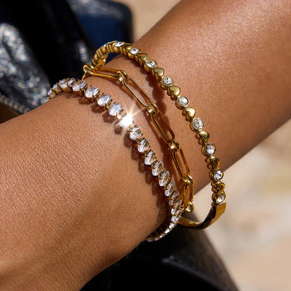 [Echo Fine]Avaria Oval Cut Tennis Bracelet
