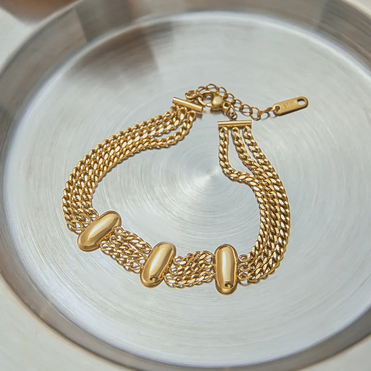 [Echo Fine]Kathleen Layered Chain Gold Bracelet