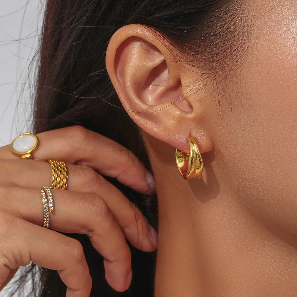 [Echo Fine]Emily Wave Earrings