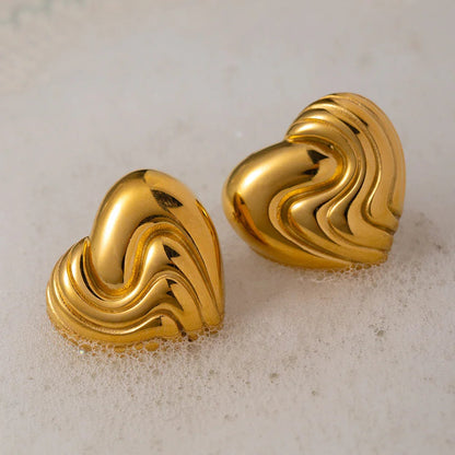 [Echo Fine]Milena Heart Gold Earrings