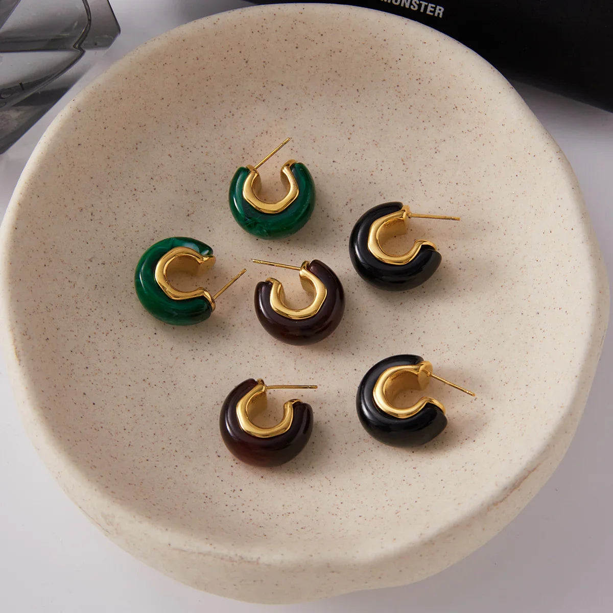 [Echo Fine]Lexi Chunky Enamel Hoops