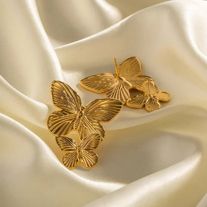 [Echo Fine]Butterfly Gold Earrings