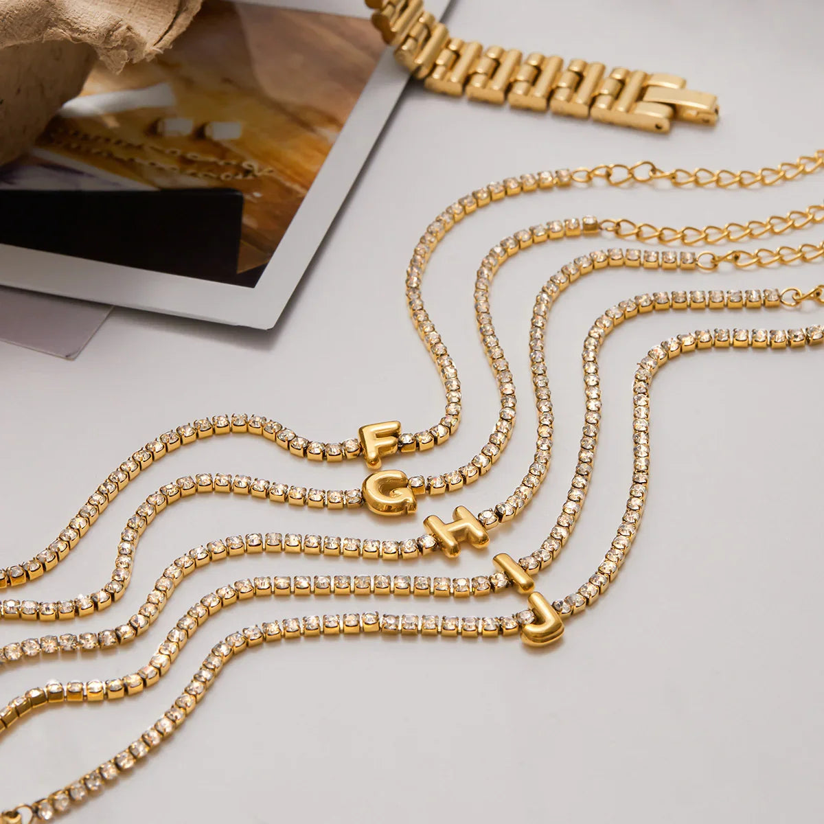 [Echo Fine]Avaria Bubble Letter Tennis Bracelet