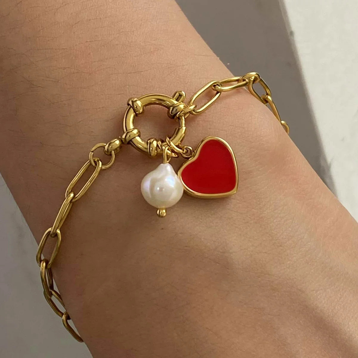 [Echo Fine]Tanya Heart Pearl Bracelet