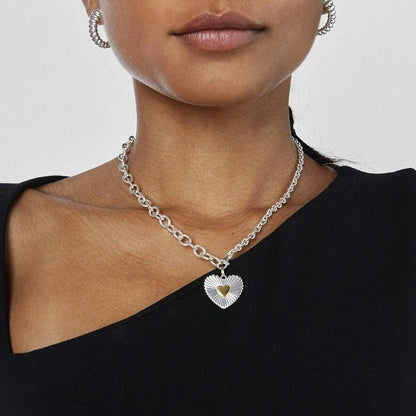 [Echo Fine]Judith Two Tone Heart Pendant