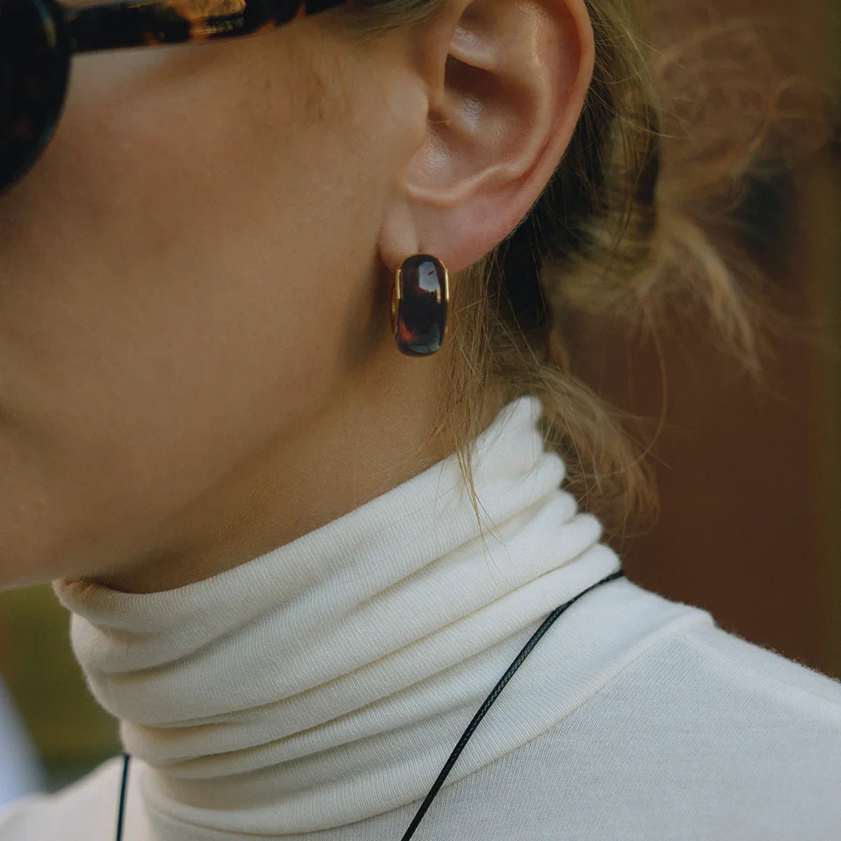 [Echo Fine]Lexi Chunky Enamel Hoops