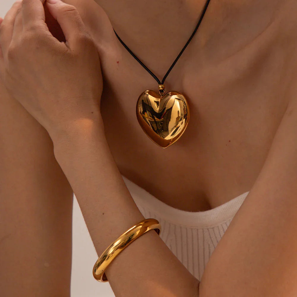 [Echo Fine]Ophelia Gold Heart Necklace