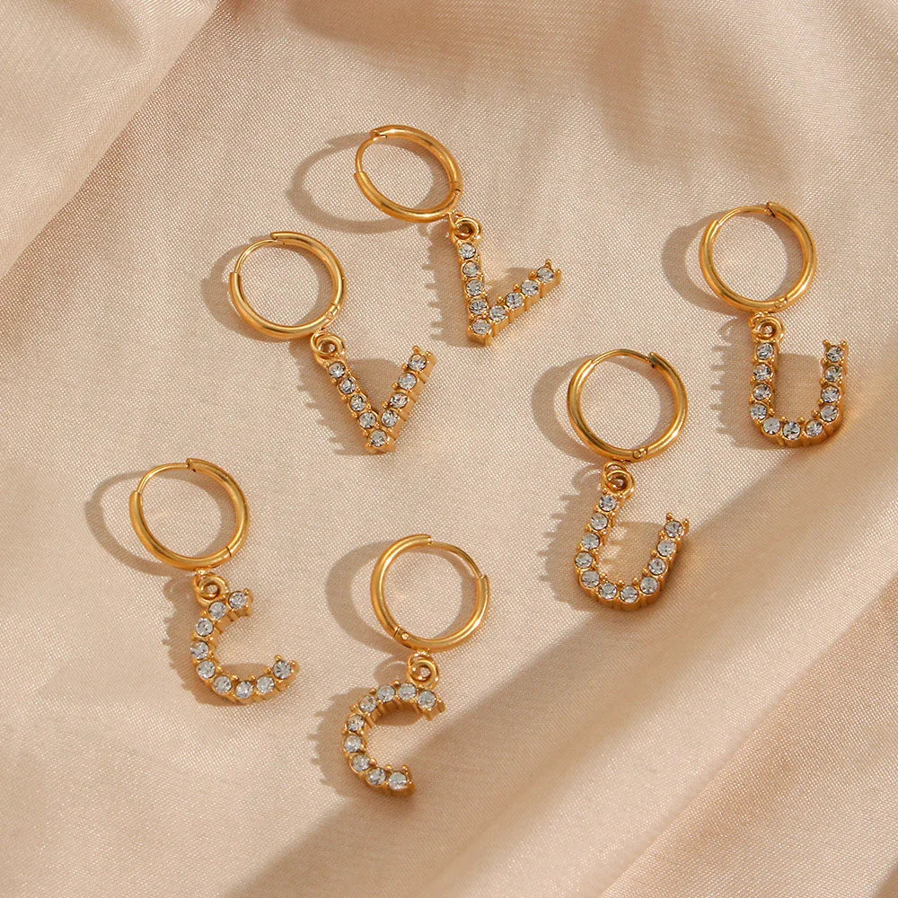 [Echo Fine]Wilhemina Initial Letter Earrings