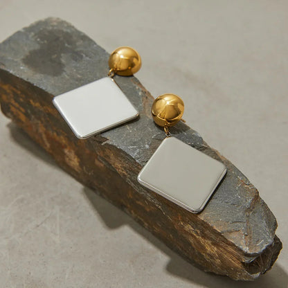 [Echo Fine]Kelly Geometric Drop Earrings