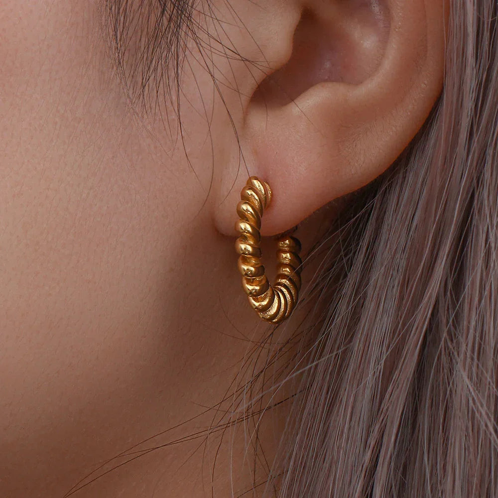 [Echo Fine]Brynlee Twisted Earrings