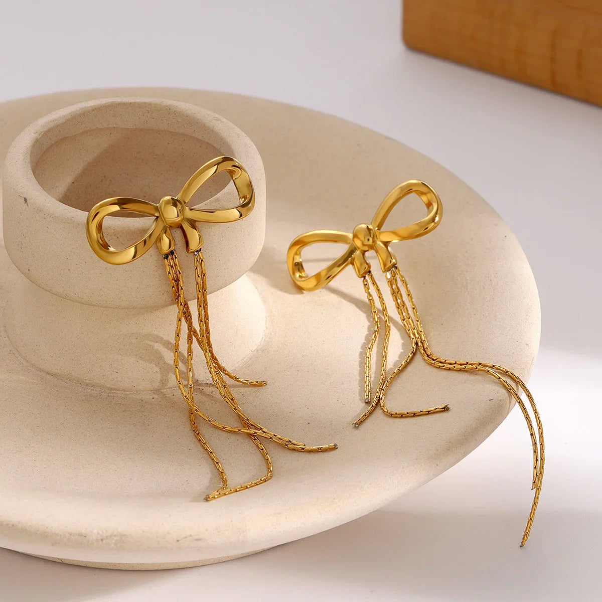 [Echo Fine]Yvette Bow Earrings