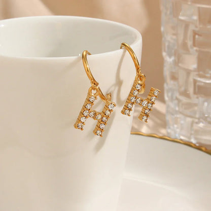 [Echo Fine]Wilhemina Initial Letter Earrings