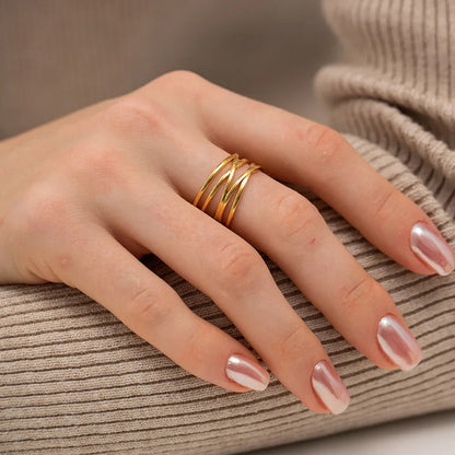[Echo Fine]River Gold Ring