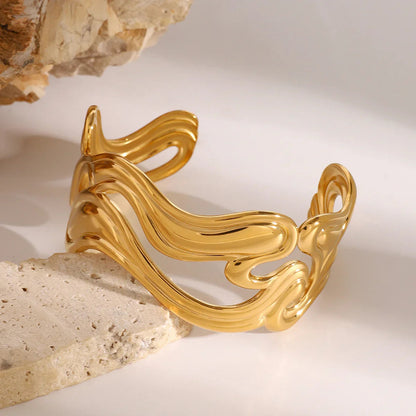 [Echo Fine]Anissa Wavy Gold Bracelet