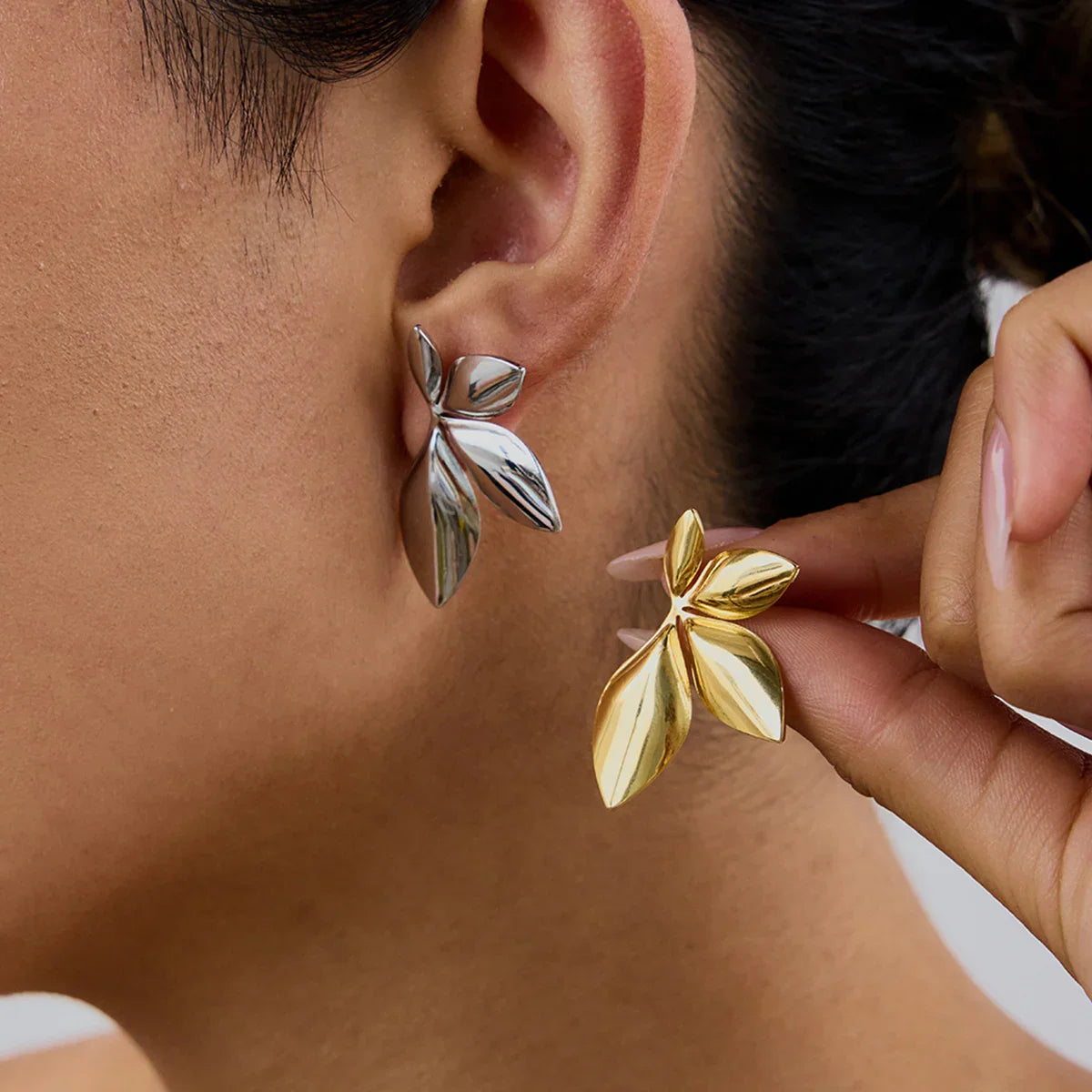 [Echo Fine]Velle Gold Petal Earrings