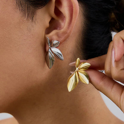 [Echo Fine]Velle Gold Petal Earrings