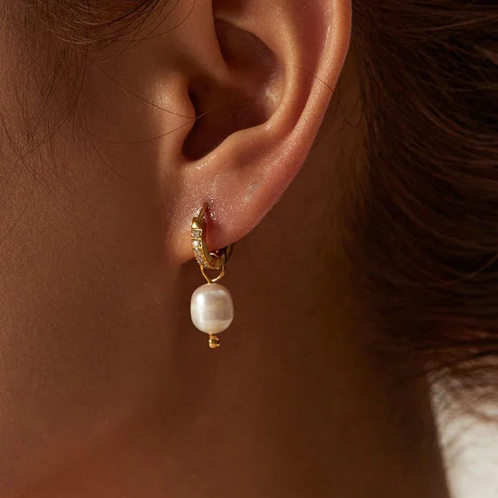 [Echo Fine]Sara Pearl Earrings