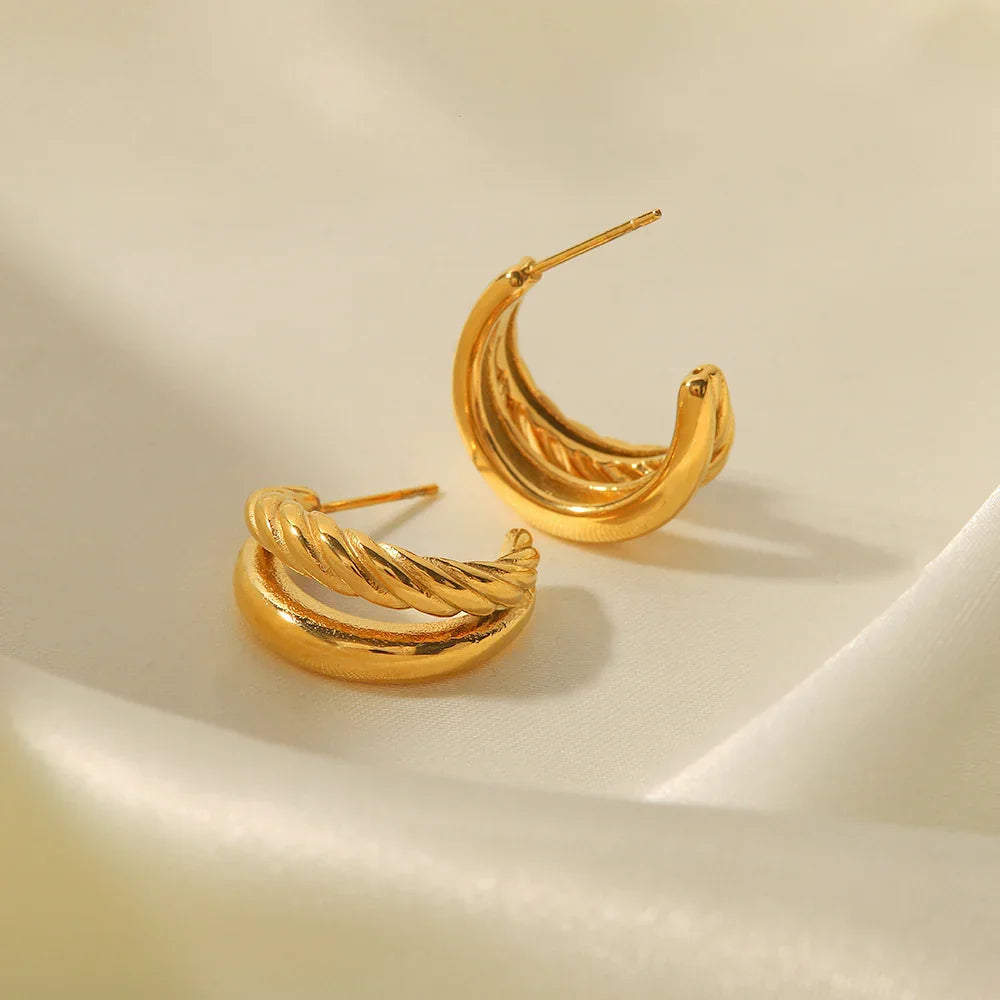 [Echo Fine]Cecilia Layered Earrings