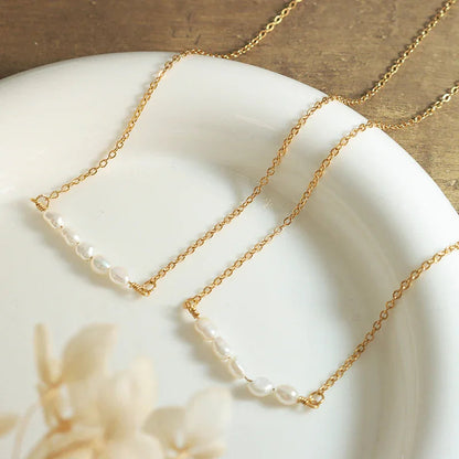 [Echo Fine]Fleur Freshwater Pearl Gold Necklace
