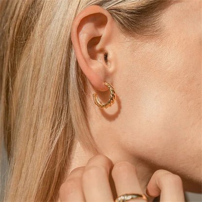 [Echo Fine]Croissant Arc Earrings