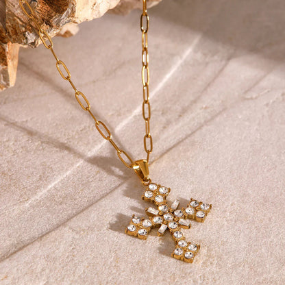 [Echo Fine]Divina Crystal Cross Necklace
