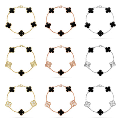 [ECHO ] CLOVER 5 MOTIF ONYXS BRACELET COLLECTION