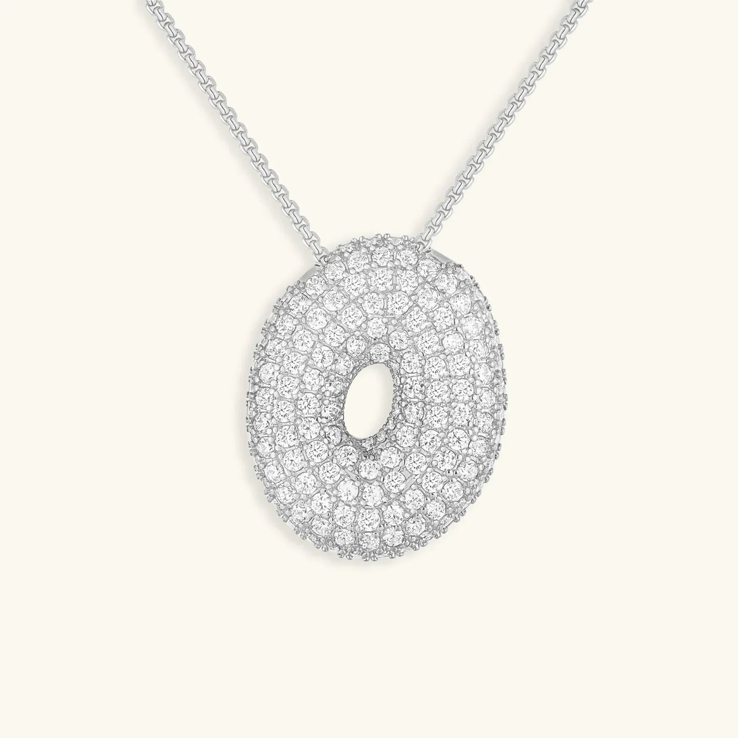 [Echo Fine]Bubble Initial Diamond Necklace