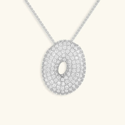 [Echo Fine]Bubble Initial Diamond Necklace