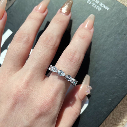 [ECHO ]Exquisite Pear Cut Tennis Ring