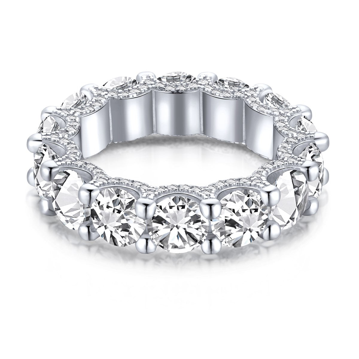 [ECHO ]Gorgeous Round Cut Tennis Ring