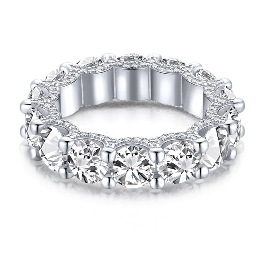 [ECHO ]Gorgeous Round Cut Tennis Ring