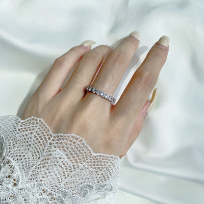 [ECHO ]Sparkling Round Cut Tennis Ring
