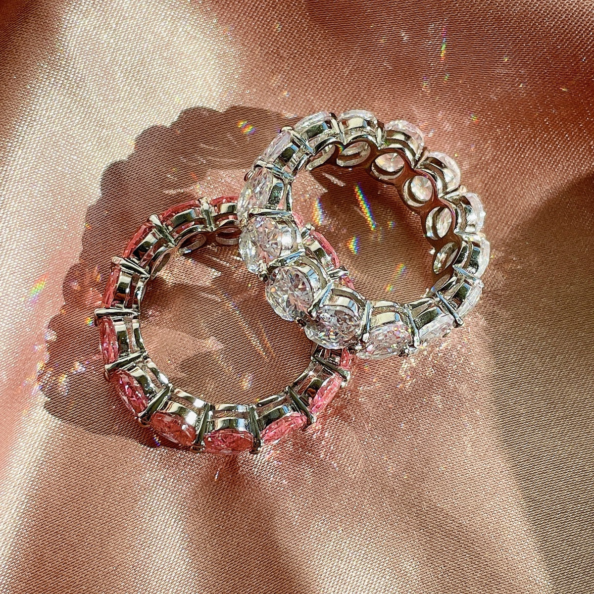 [ECHO ]Dainty Elongated Cushion Cut Tennis Ring