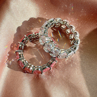[ECHO ]Dainty Elongated Cushion Cut Tennis Ring