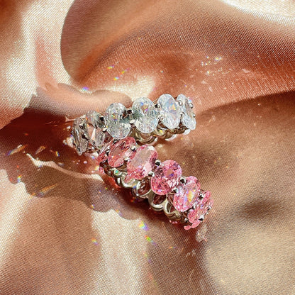 [ECHO ]Dainty Elongated Cushion Cut Tennis Ring