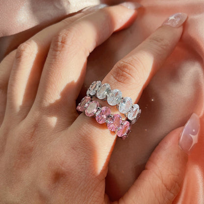 [ECHO ]Dainty Elongated Cushion Cut Tennis Ring